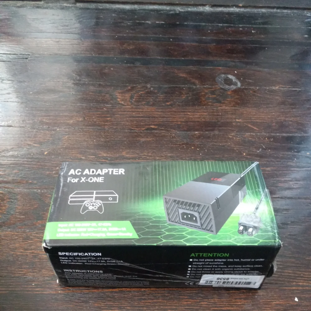 Ac Adapter For Xbox One Led Indicator: Red= Charging, Green = Standby Open Box